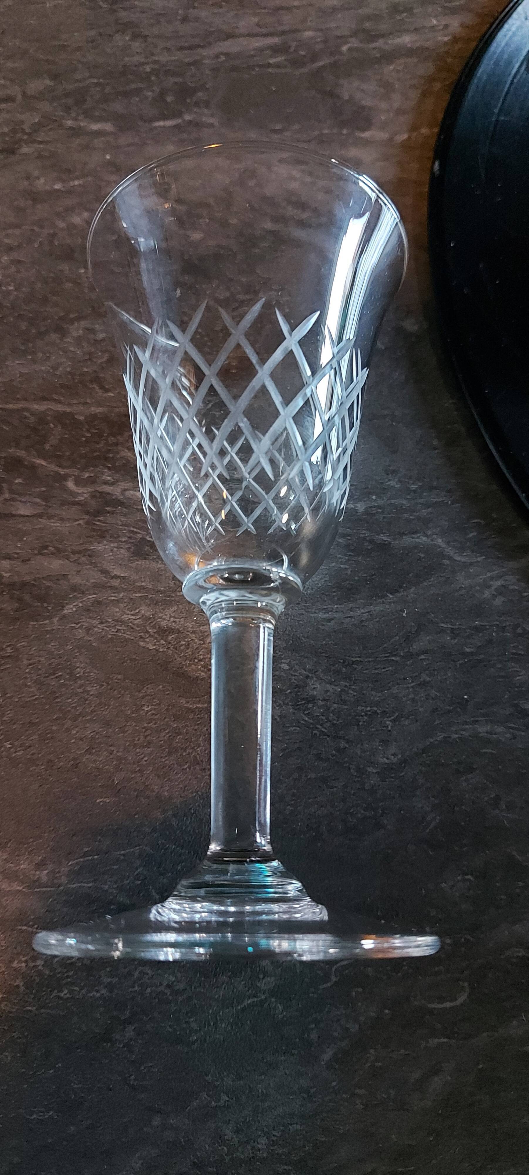 Small aperitif glasses, 1950s