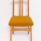 Ochre boucle beech chair from the mid-century, light wood, M. Zielinski, Europe 1960s