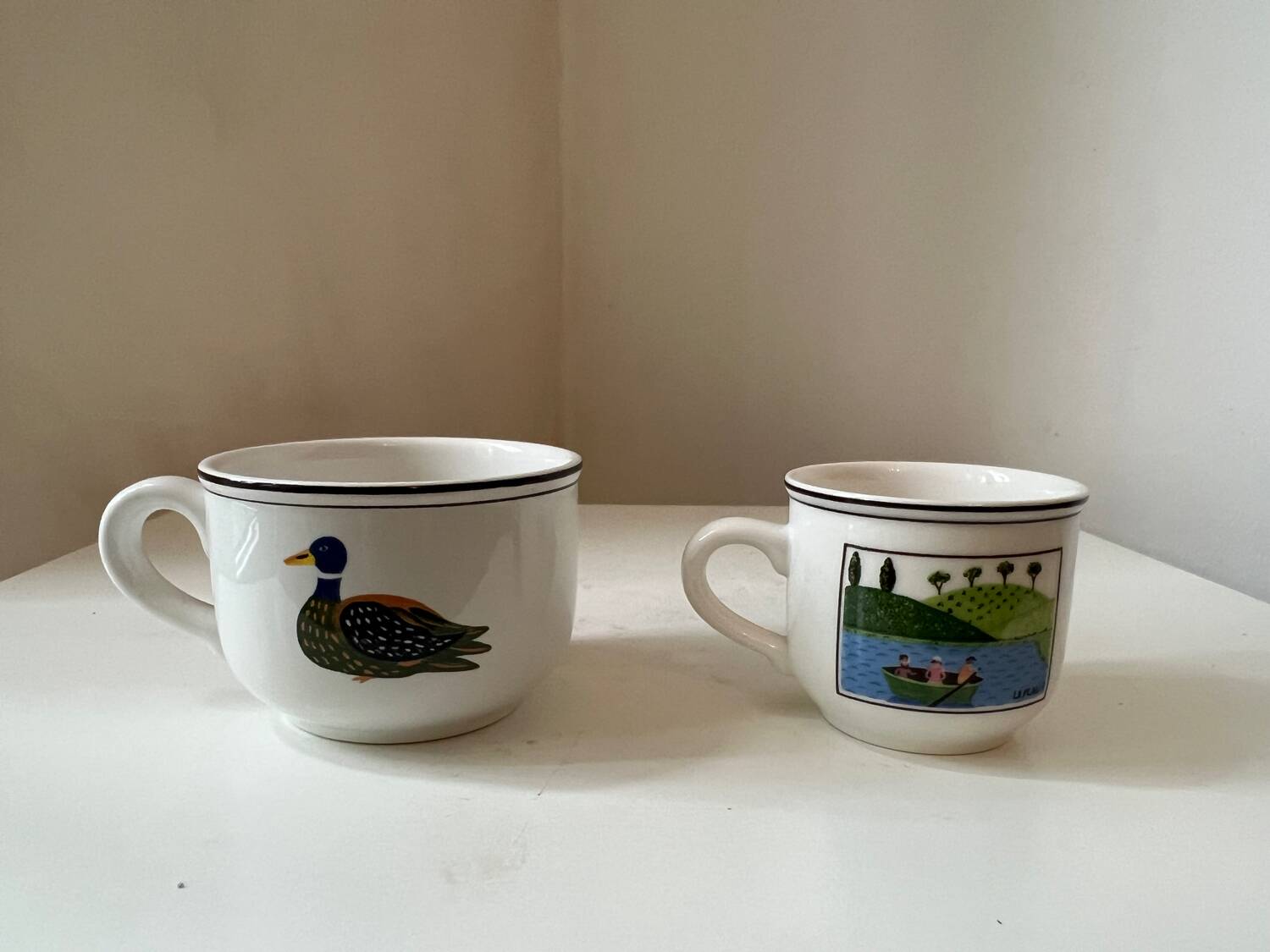 Set of 2 Villeroy & Boch cups, Naif design model