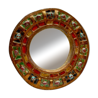 Large ceramic mirror Roger Guérin