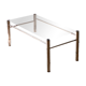 Table basse en chrome et verre fumé - Yves Boutboul, Design années 70