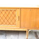 Beautiful pine and rattan sideboard from the 1960s