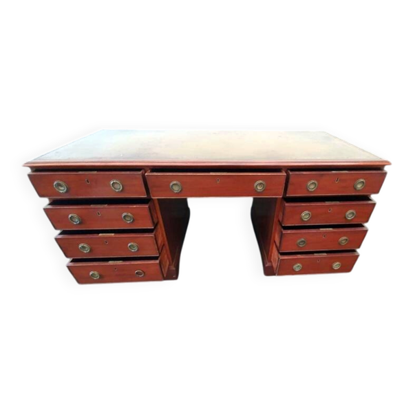 Bureau à caissons en acajou 19° siècle