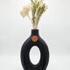 Burnt wood vase