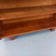 Large vintage oak wood bookcase shelf from the 50s 60s