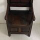 18th century solid oak chest armchair