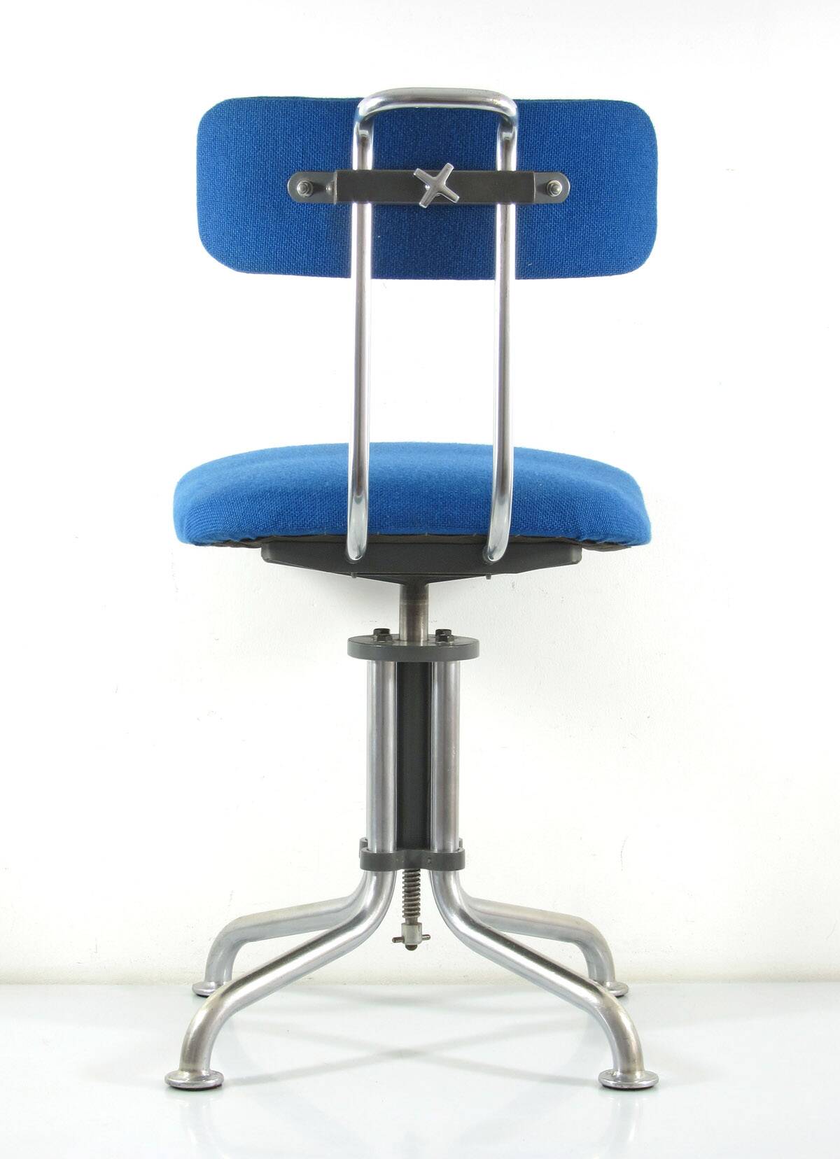 Chaise de bureau Gispen vintage bleue des années 1930