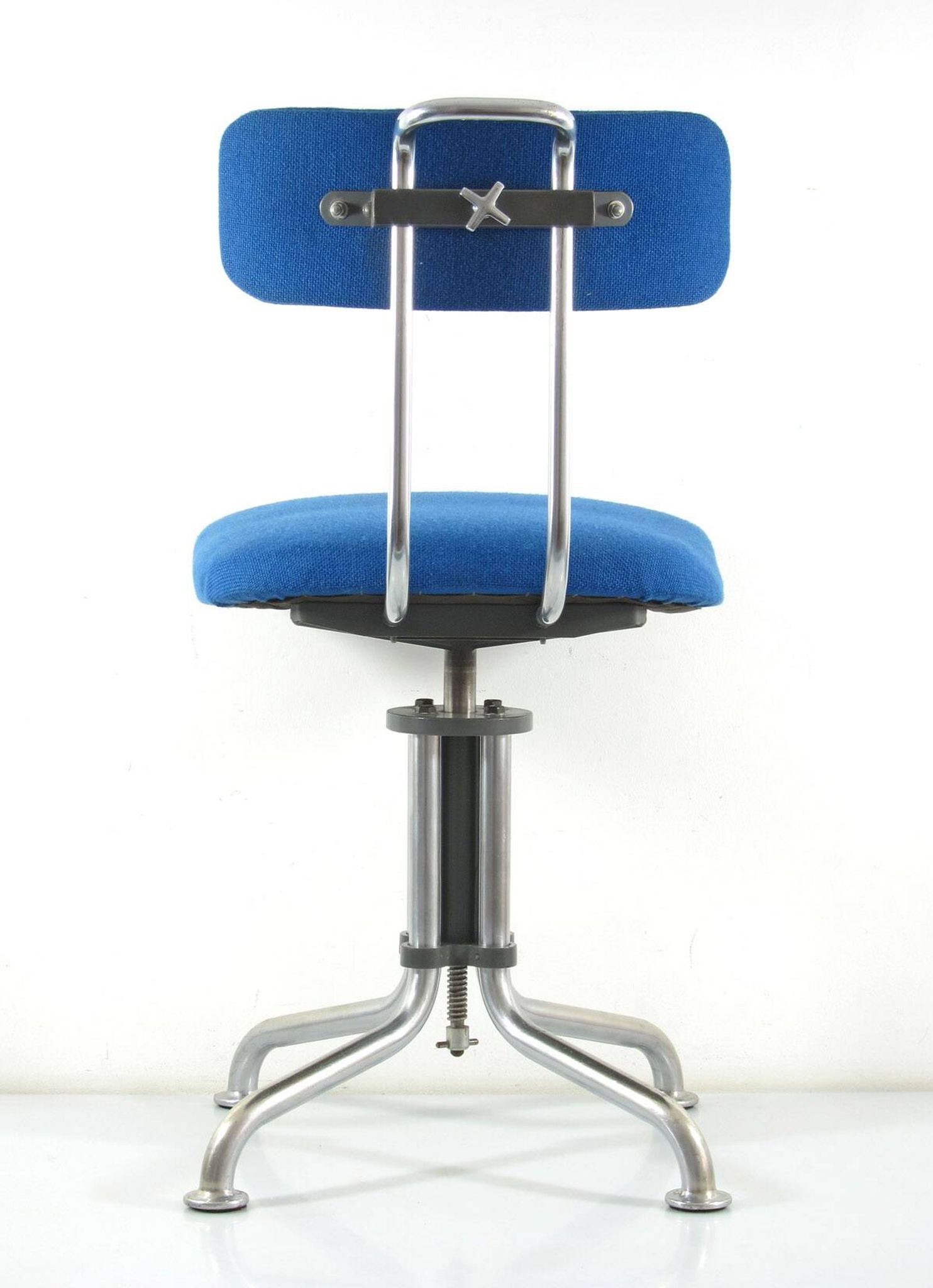 Chaise de bureau Gispen vintage bleue des années 1930