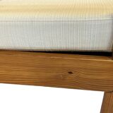 Canapé vintage deux places en pin des années 70 au design minimaliste