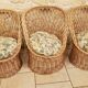 Salon enfant en rotin vintage