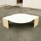 Table basse goutte travertin design 1970 vintage
