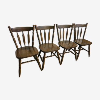 Set of four bistro chairs with bars
