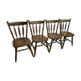 Ensemble de quatre chaises bistrot à barreaux