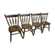Ensemble de quatre chaises bistrot à barreaux