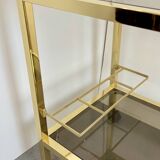 Hollywood Regency Gold Bar Cart, 1980s