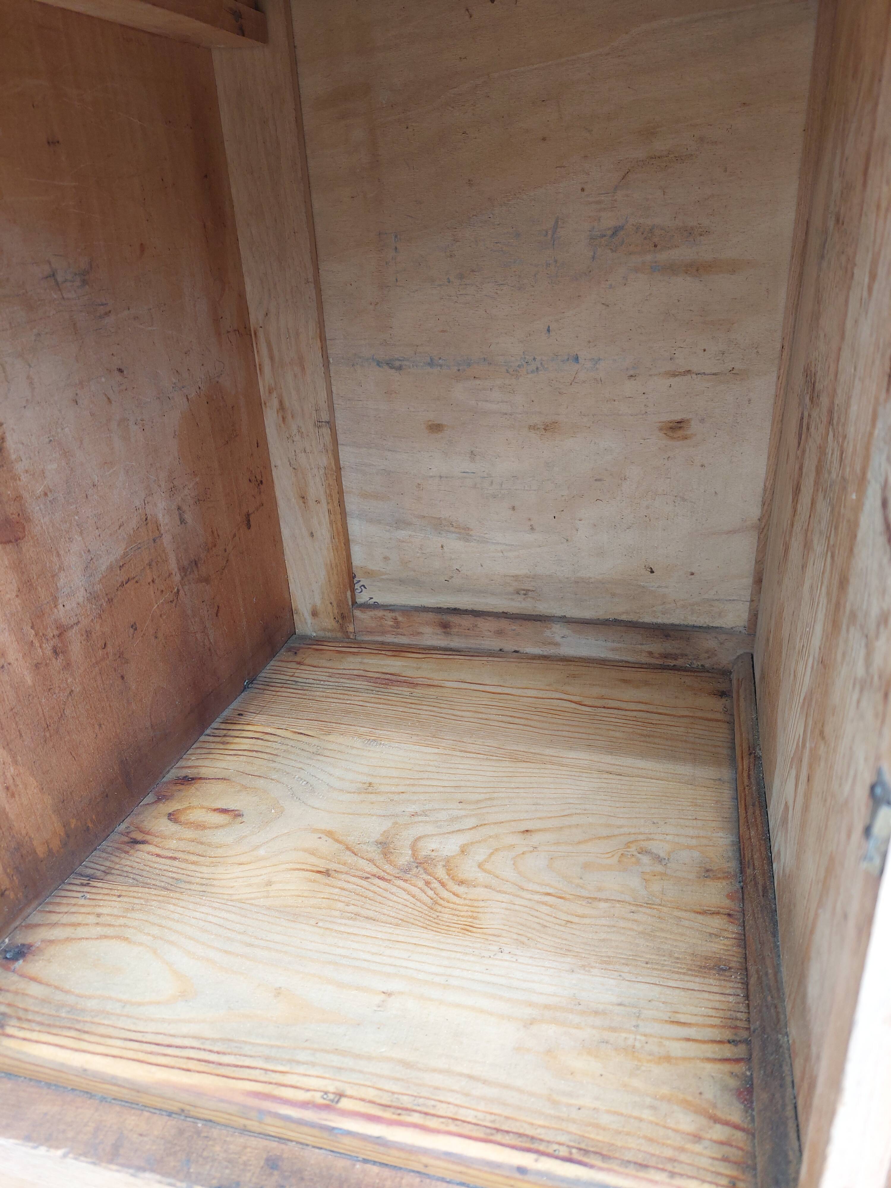 Mado buffet in wood, marble and copper, restored