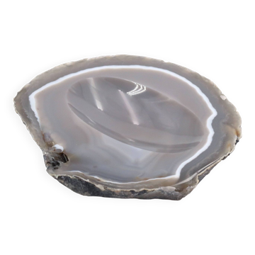 Empty pocket in gray agate, 1970s