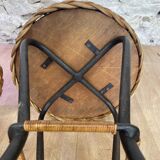 Metal and wicker bar stools