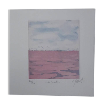 Matthieu Perramant: En route, original signed engraving