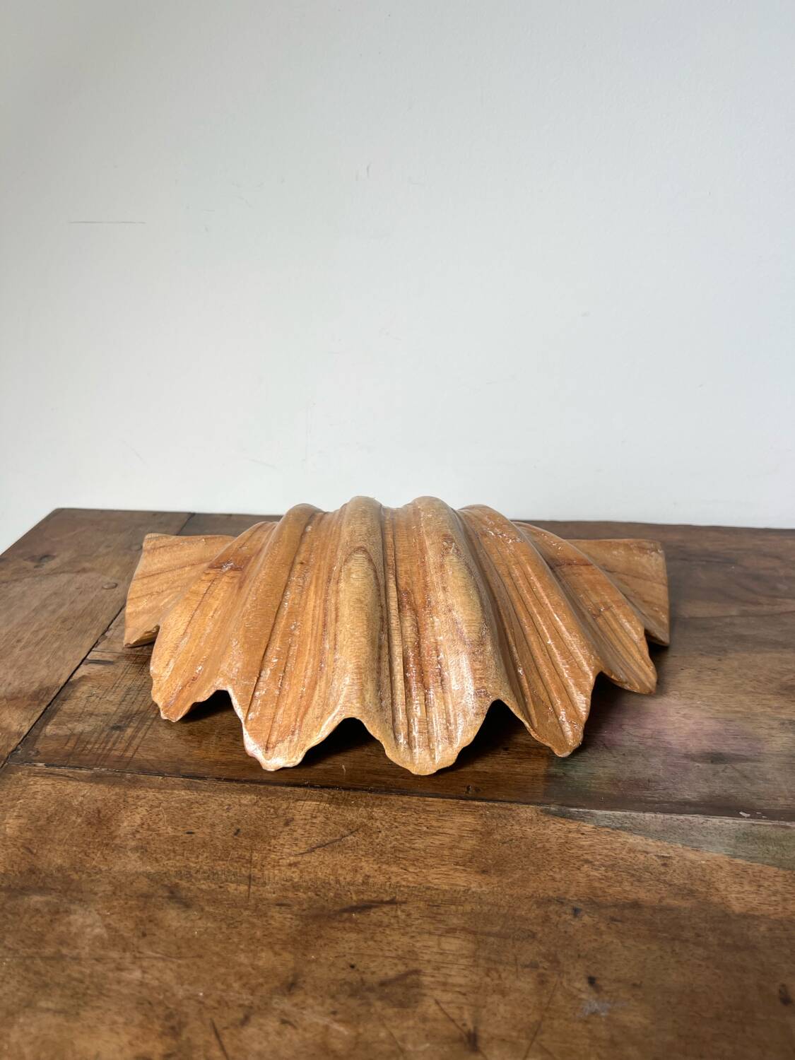 Wooden holy water font