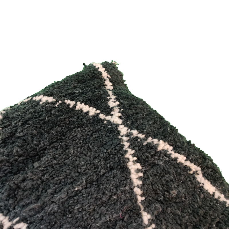 Coussin berbère Béni Ouarain noir