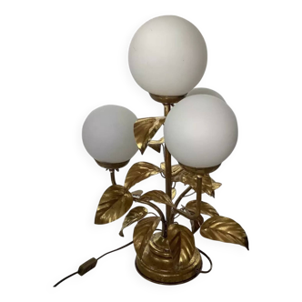 Large and Sculptural Vintage Hollywood Regency Plant Lamp Dlg Hans Kogl