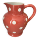 Moulin des Loups earthenware polka dot pitcher