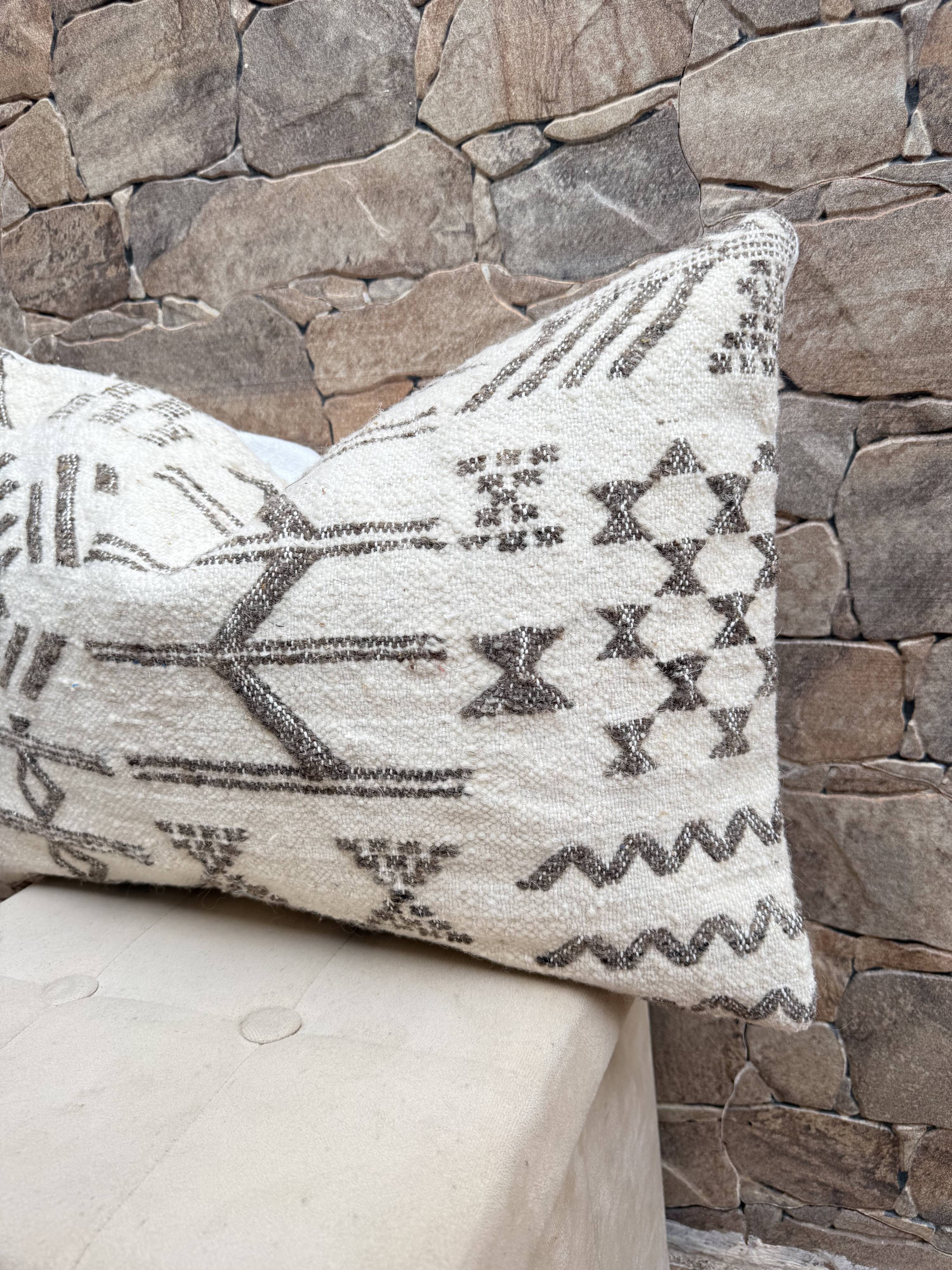 Taie d'oreiller marocaine, housse de coussin berbère,