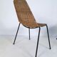 Paire de chaises italiennes en osier et en fer par Campo et Graffi pour Home Torino, vers 1950