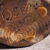 Signed pottery vase