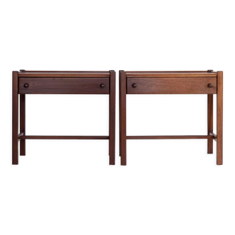 Pair of vintage teak bedside tables