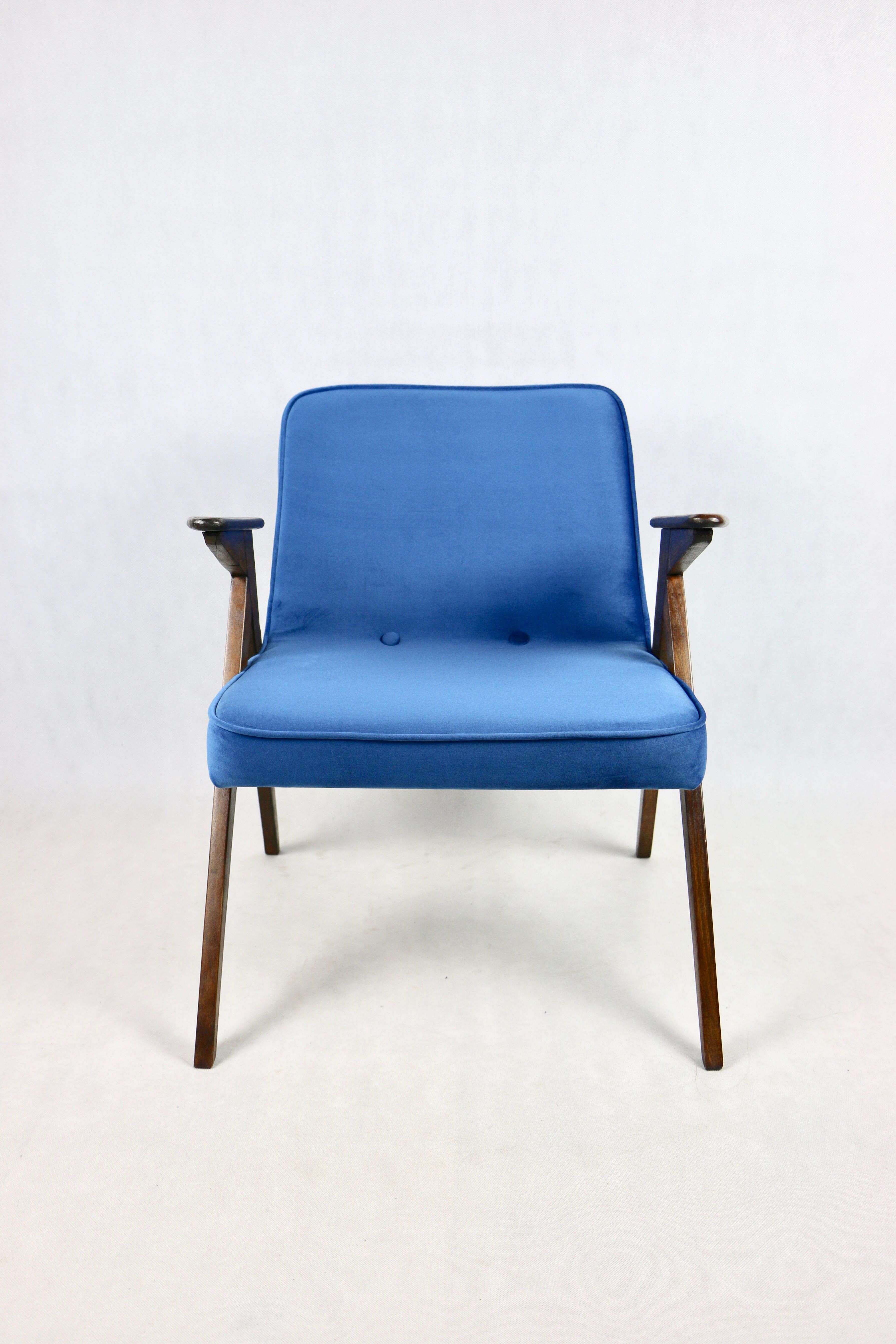 Blue Ocean Bunny Armchair by Józef Chierowski 1970s