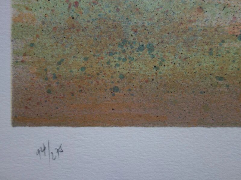 Rolf rafflewski: the louvre museum, original signed lithograph