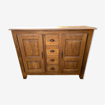 Solid oak bahut sideboard