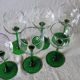 6 colored white wine glasses from Alsace in very good condition