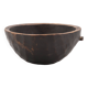 Empty African tumbler pocket dish in blackened wood, 1970s