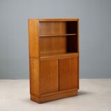 Petite armoire design vintage plaquée en chêne des années 50 d'origine