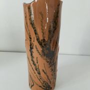 Stoneware vase signed LM, organic style, 70s/90s