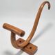 Curved wooden coat hook