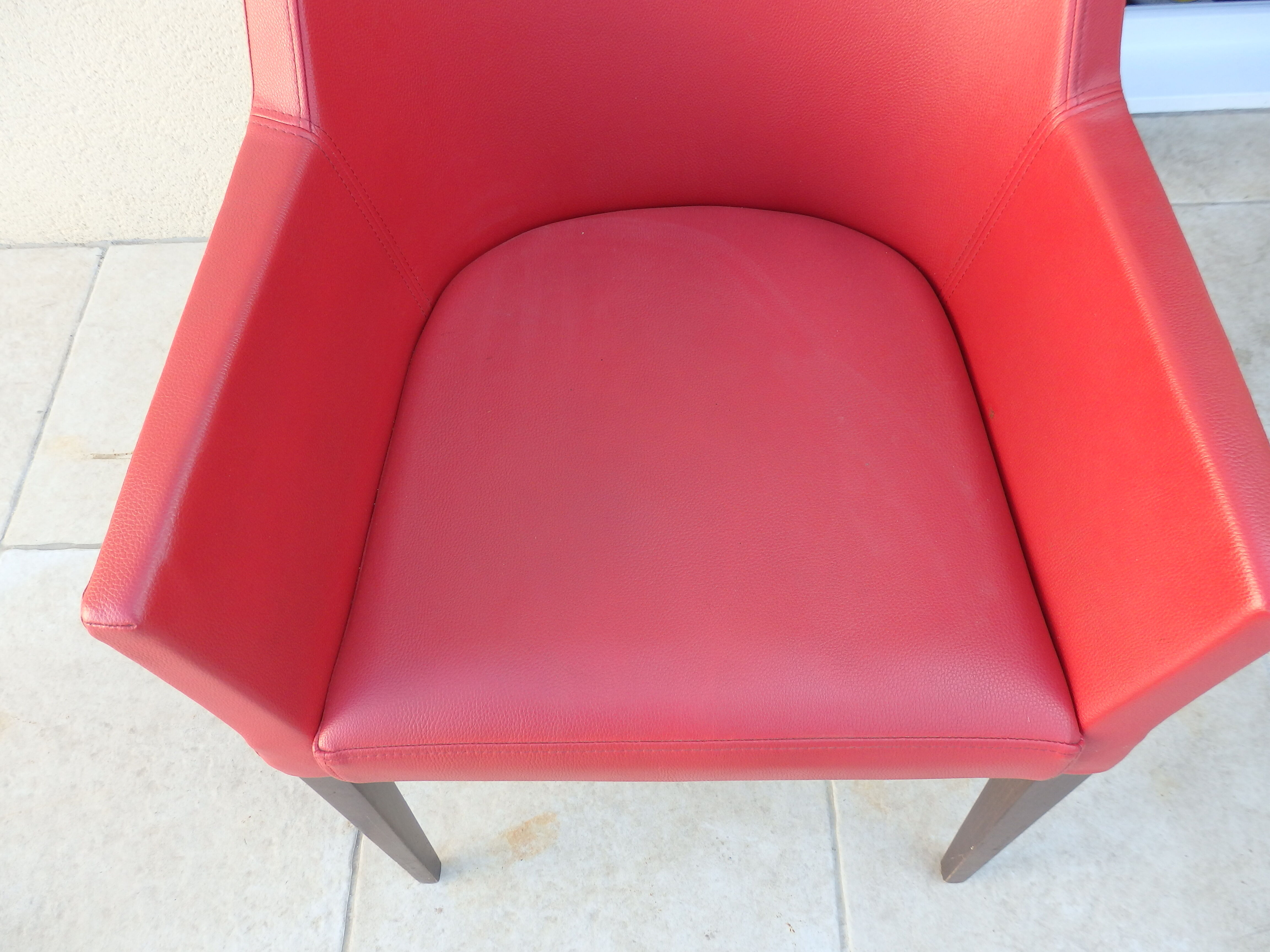 Fauteuil rouge mobitec design vintage