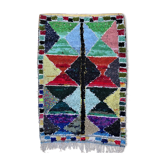 Tapis marocain berbère authentique kilim boucherouite 215X145 cm T49156