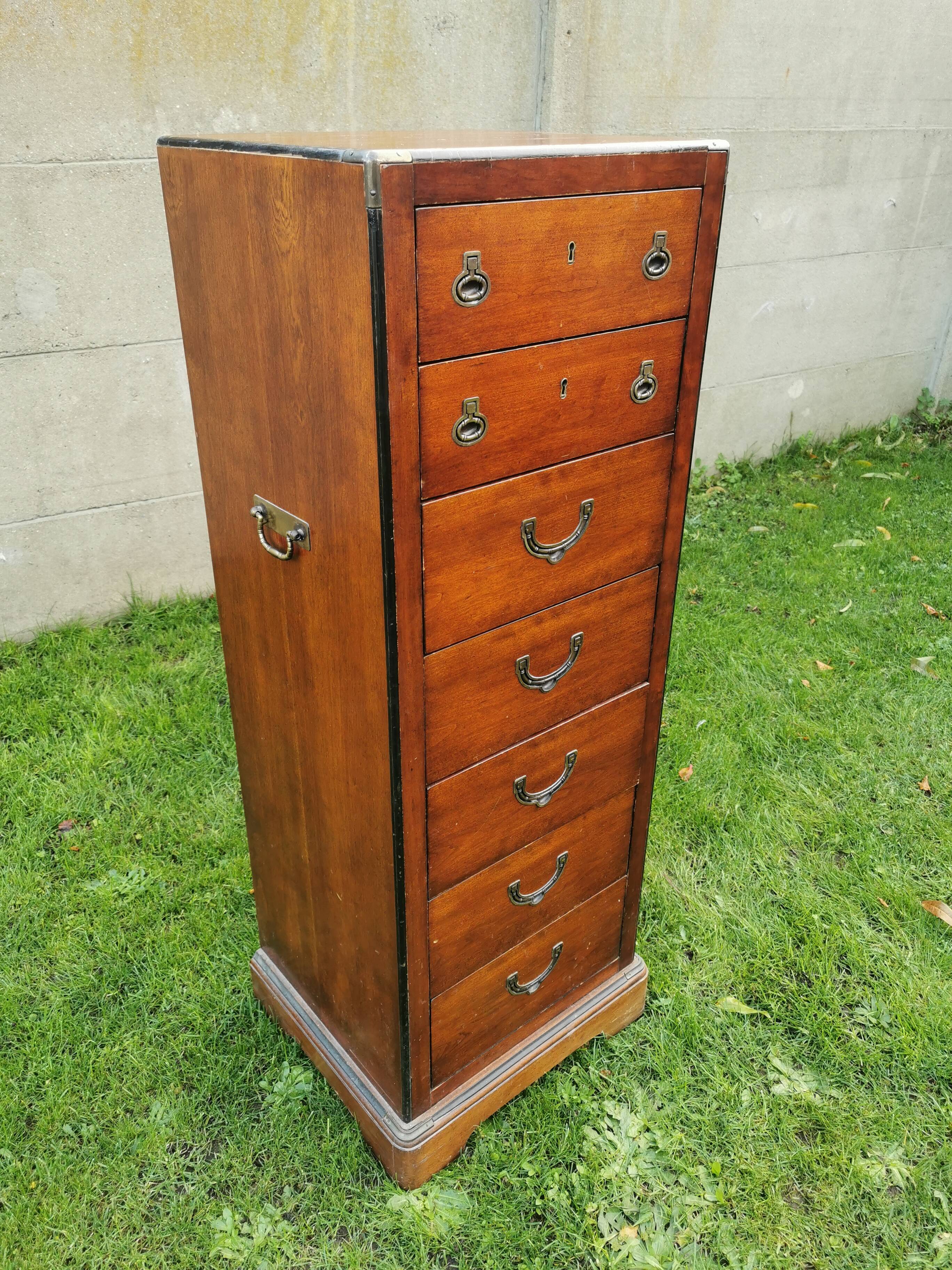 Navy weekly in solid mahogany, 7 drawers, National Airy, Type Glasgow