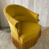 Velvet toad armchair