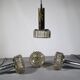 Space Age ceiling lamps bubble glass and chrome by Staff, Set of 4, 1970s