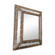 Mirror with embossed brass and mercury glass glazing beads, 19th century