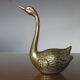 Golden brass swan 70s