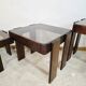 1970s Meblo Frattini Nesting Tables with Smoked Glass