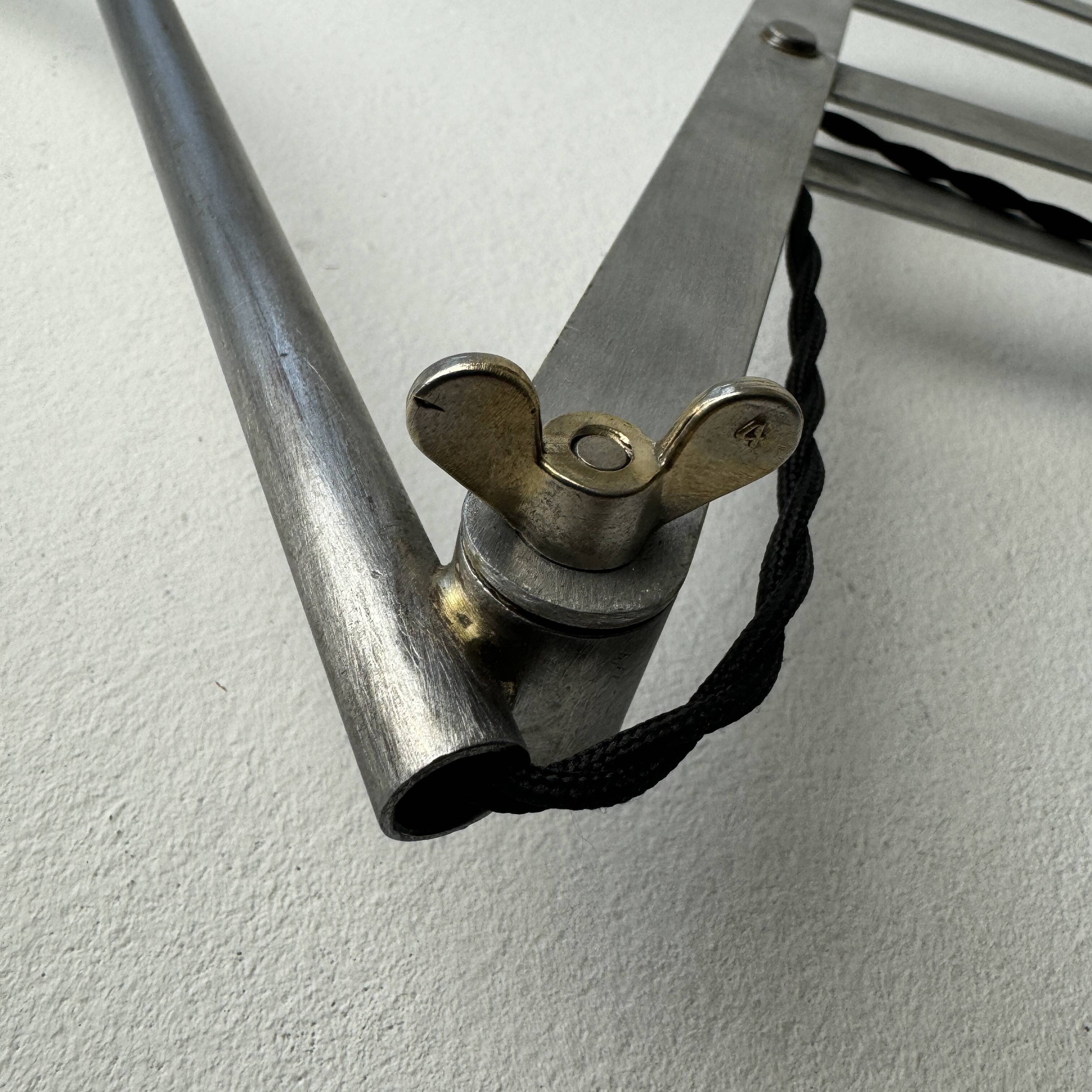 Old large industrial accordion wall lamp