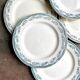6 Salins flat plates in iron earth, “Moustiers” service