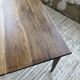 Table de ferme chêne pieds fuseaux 1950